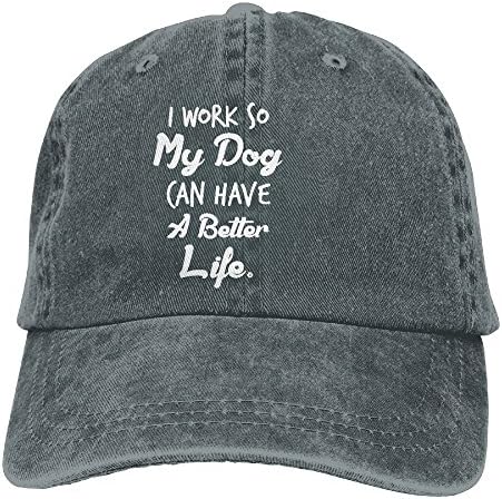 I WORK SO MY DOG HAS A Hat Baseball For Boys Asphalt Black Street Dancer