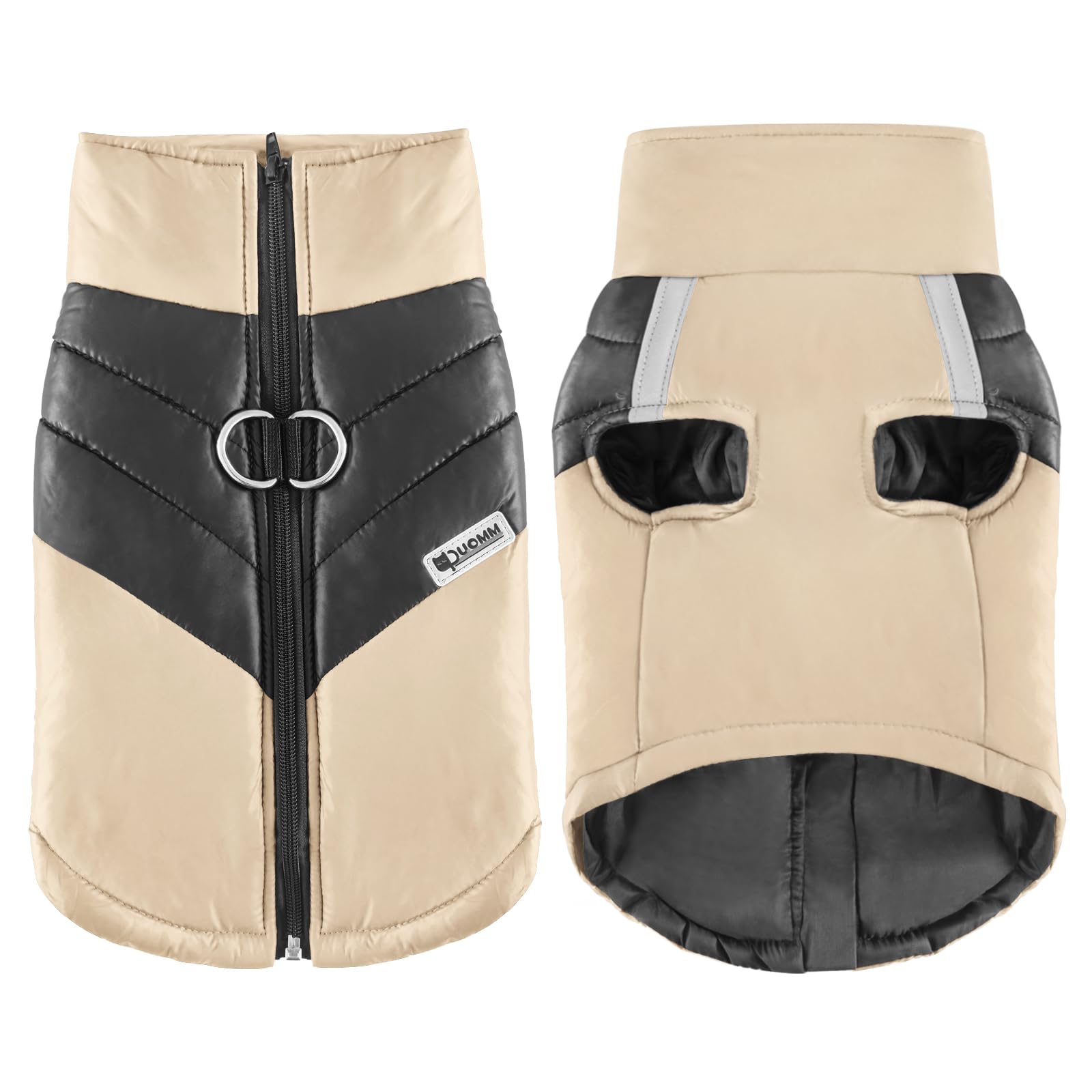 Idepet Dog Winter Coat Waterproof Dog Jackets Warm PetClothes for Small Medium large Pet Dog Cat Puppy S M L XL XXL 3XL 4XL 5XL (Khaki, 3XL)