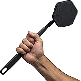 TOOLETRIES Silicone Back Scrubber - Exfoliating Shower Brush, Back Washer for Men, Durable Back Brush with Long Handle - Long