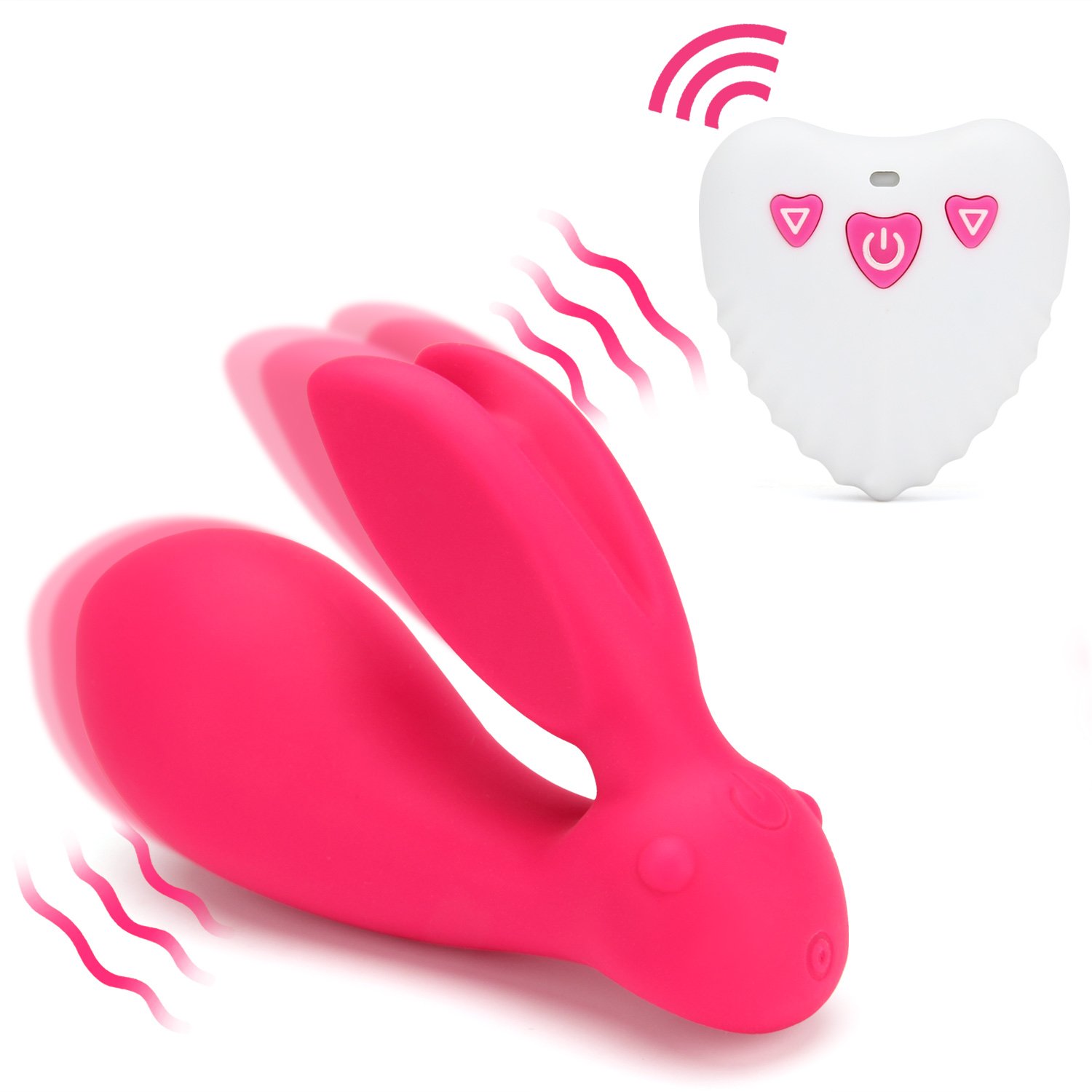 SOCU Rabbit Vibrating Vibrator, 30 Patterns Vibration Remote Control Silicone Waterproof Vibrator, Women Gift for Beginners & Advanced