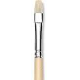 Utrecht Rhenish Pure Hog Bristle Brush - Bright, Size 3, Long Handle