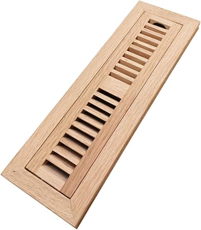 Homewell Red Oak Wood Floor Register Vent Cover Flush Mount Vent