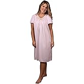 Shadowline Women's Nightgown Short Nylon Twilight Gown Sleepwear Dress