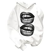 RoseSeek Boy's Y2K Lip Graphic Hoodies Long Sleeve Hooded Sweatshirts Fall Pullover Streetwear