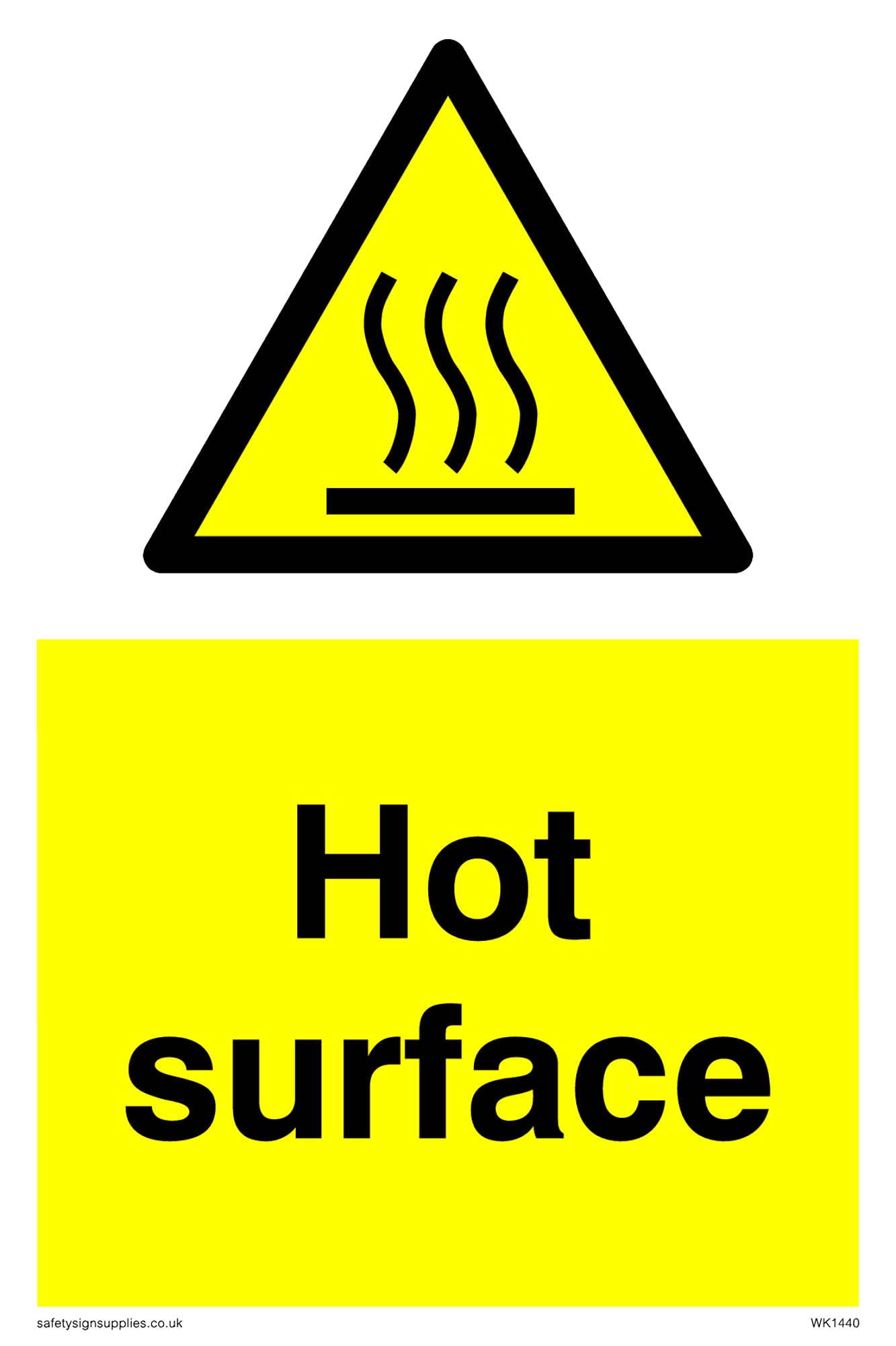 Pack of five - Hot Surface Sign - 100x150mm - A6P