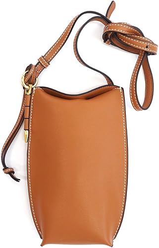 Amazon バッグ リアルレザーミニショルダーバッグ レディース ポーチ ウォレットバッグ 財布 Donoban ブラウン ショルダーバッグ