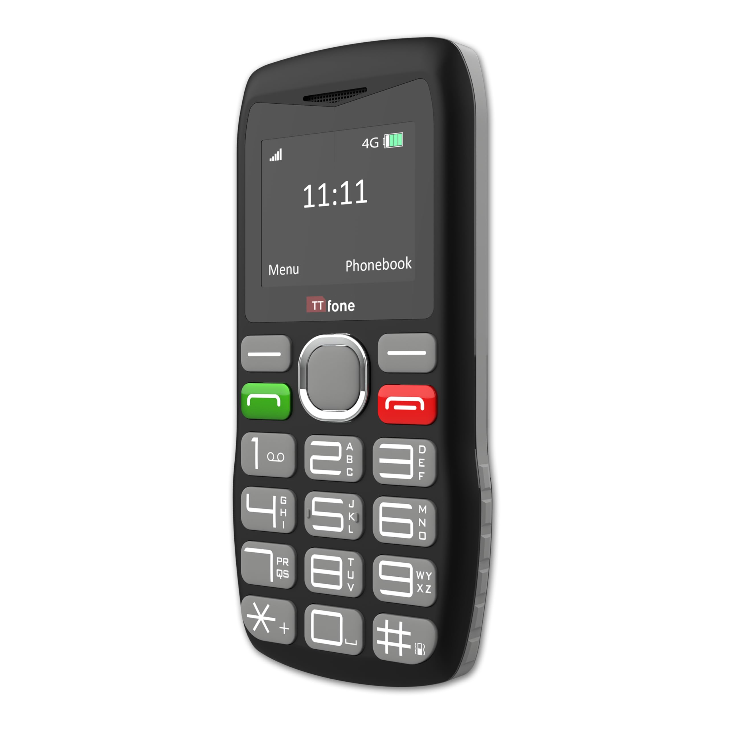TTfone TT890 4G-Telefon für Senioren, Mobiltelefon mit großen Tasten, einfach zu bedienen, mit Notfalltaste, USB-C-Ladegerät, Bluetooth, entsperrte Kamera (mit Netzladegerät)