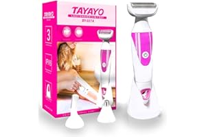 TAYAYO Womens Electric Shaver for Legs Travel：3 in 1 Bikini Trimmer for Women - Pro Portable Personal Electric Shavers - Electric Ladies Shaver Waterproof Women Wet Dry Razor Rechargeable