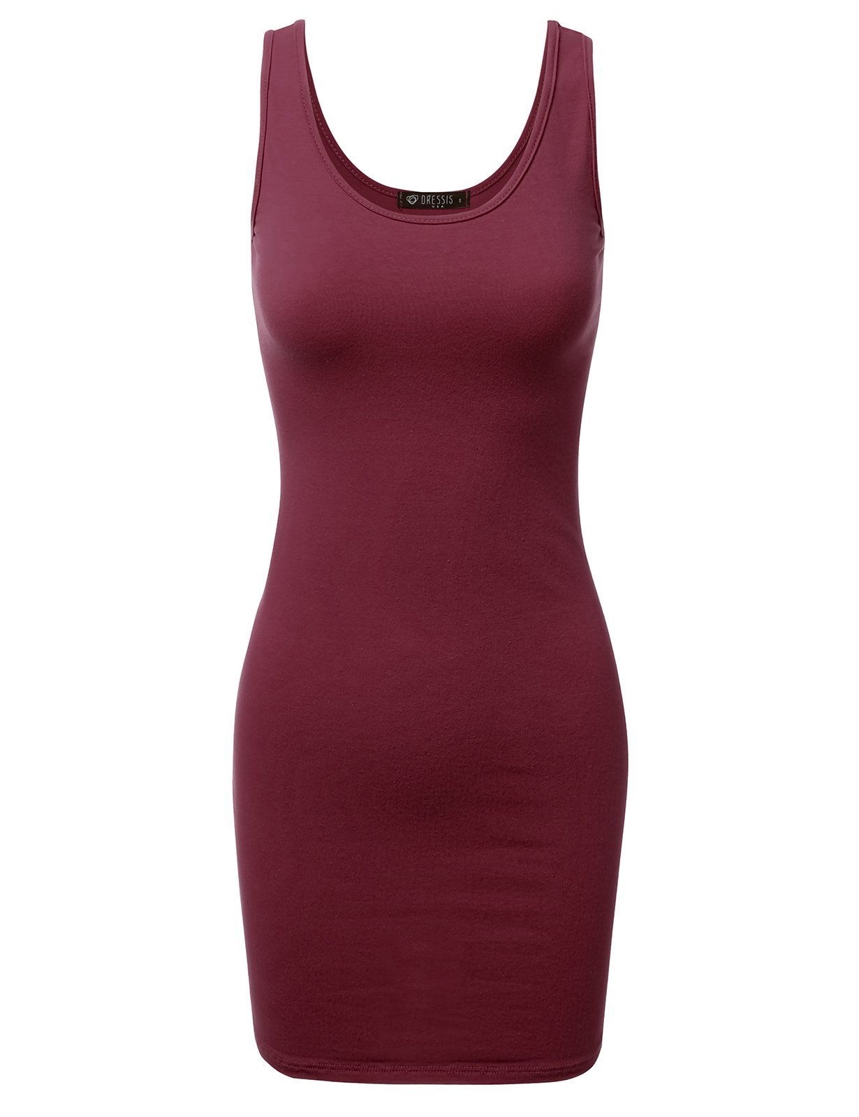 DRESSIS Womens Stretchy Sleeveless Tunic Mini Bodycon Tank Dress- Buy Online in United Arab 