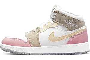 Nike Air Jordan 1 Mid GS 'Lucky Green Laser Orange' Sneakers BQ6931-101