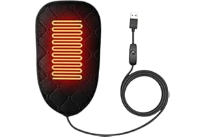 Motorcycle Heating Seat Cushion - USB Powered Warm Pad for Cold Weather Riding | 67x32cm Velvet Heated Cushion for Dirt Bike,