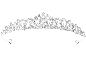 FELTENT Silver Tiara Crown for Women Wedding Tiaras for Bride Princess Crowns and Tiaras for Girl Rhinestone Crowns for Birthday Halloween Cosplay Christmas Party Prom Gifts