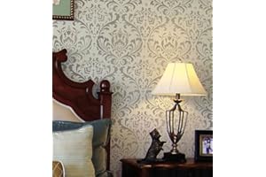Damask Stencil Anna - Large Stencils for Painting Walls – Try Stencils instead of Wallpaper – Modern Stencils for Wall Painting – Stencil Designs for DIY Home Décor - Stencils by Cutting Edge Stencils