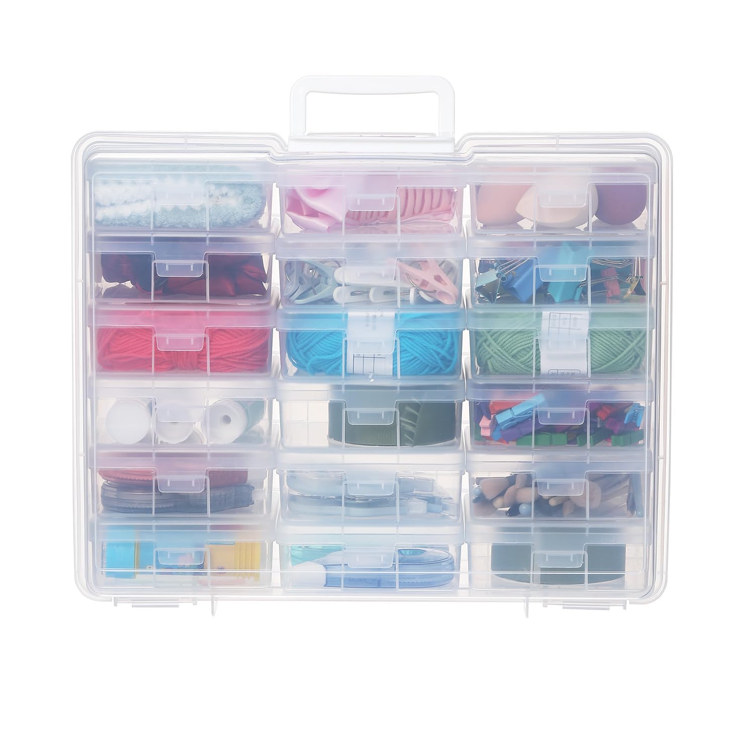 Photo 1 of Party Club of America Plastic Storage Box Arts & Crafts Storage Boxes & Organizers With Large Storage Box Small Rectangular Plastic Container For Craft Storage (18 Pack Small -Clear)