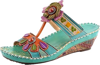 colorful slide sandals