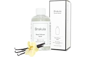 Brakula Reed Diffuser Oil Refill - Black Vanilla Scented, 180ML, 6.08OZ