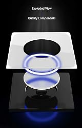 Wallpoint 1 Gang 2 Way Push Button Light Switch Glass LED Indicator White view 5