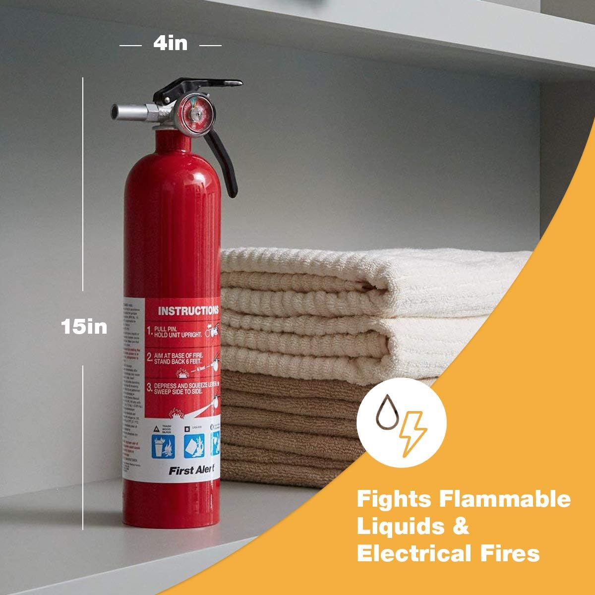 First Alert 1038789 Standard Home Fire Extinguisher, Red: Home Improvement