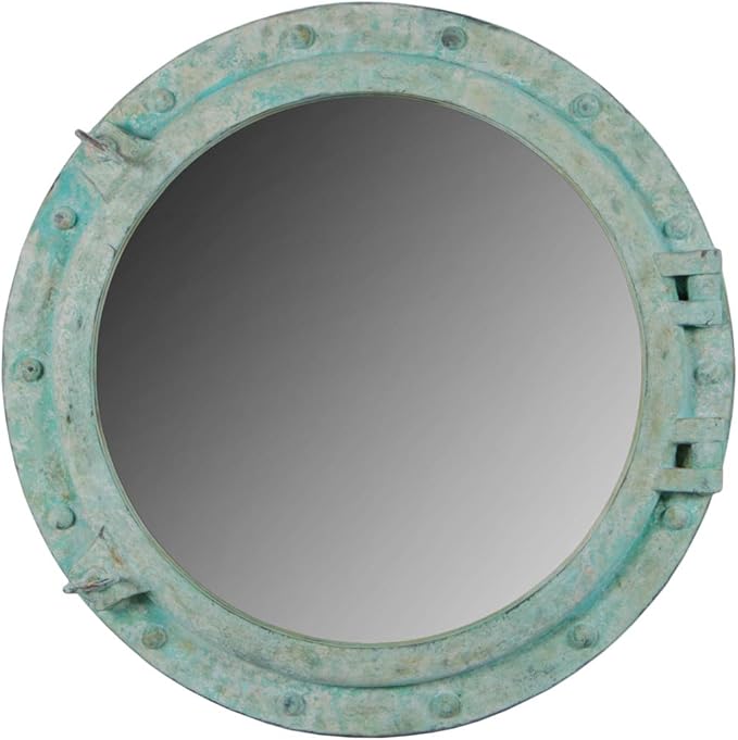 Nautical Tropical Imports Round Porthole Mirror Wall Mount 36 Inch Diameter
