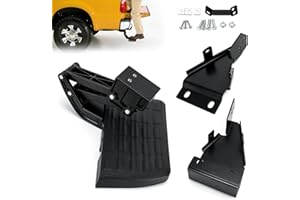 FQRANBO 75328-01A Rear Bed Step Retractable Bumper Step Compatible with Ford F150 2021 2022 2023 (Excludes Dual Exhaust) F-150 Lightning 2022 2023 Folding Truck Tailgate Step