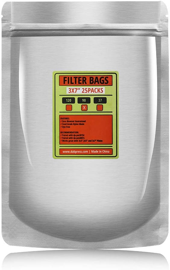 40pc Per Pack - 2.5x7 Inches 90 Micron Heat Press Nylon Screen Bags - Pairs It Well with 40mm Cylinder Pre Press Mold