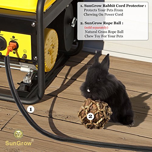 image for SunGrow 20 ft. Long Split Wire Loom Tubing Protect Wires from Rabbits,