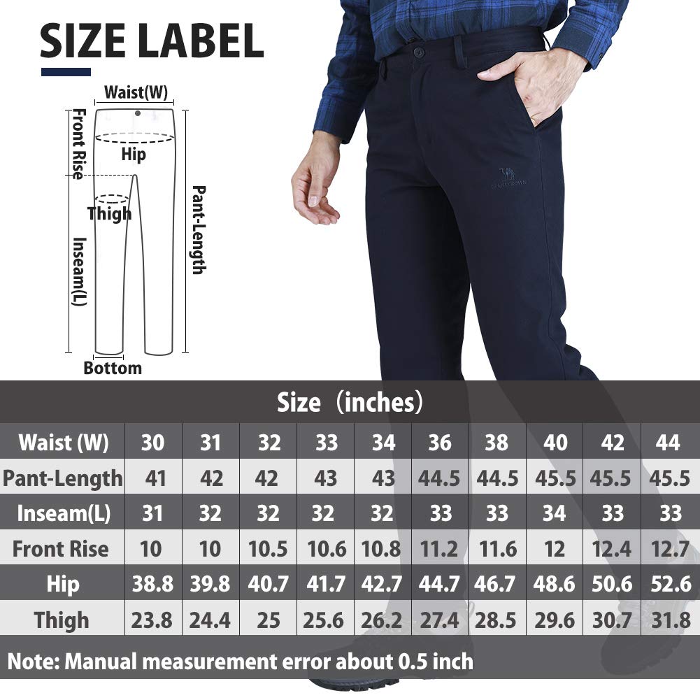 CAMEL CROWN Men\'s Outdoor Work Pants Relaxed Fit Cargo Pants Wrinkle Resistant
