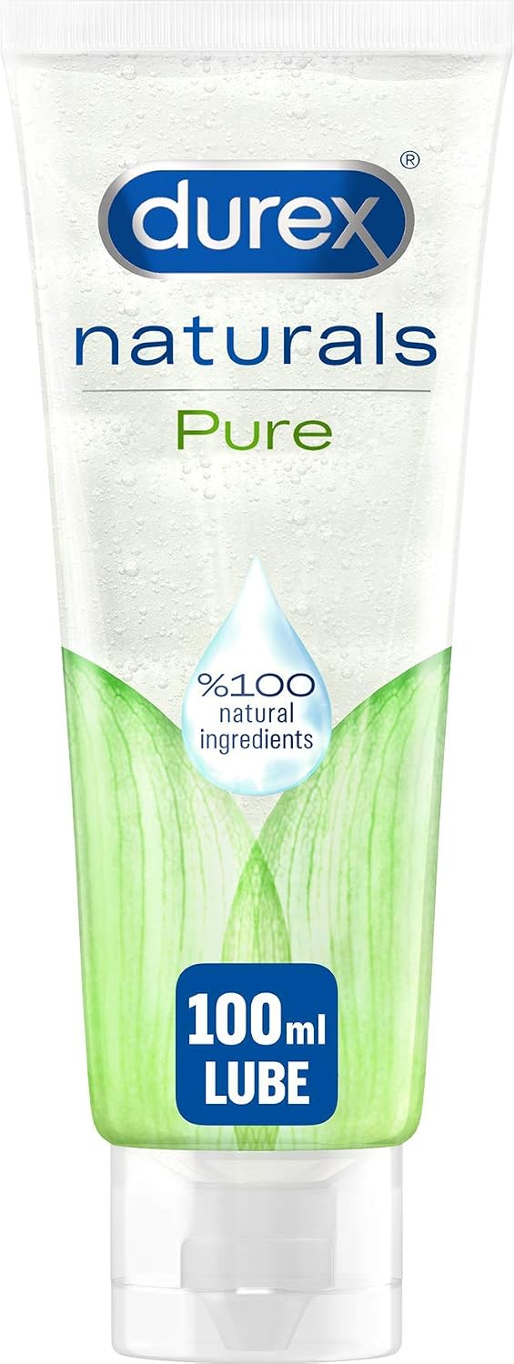 Durex Lube, Naturals Pure, Intimate Pleasure, Water-Based,100 ml (Pack of 1), New