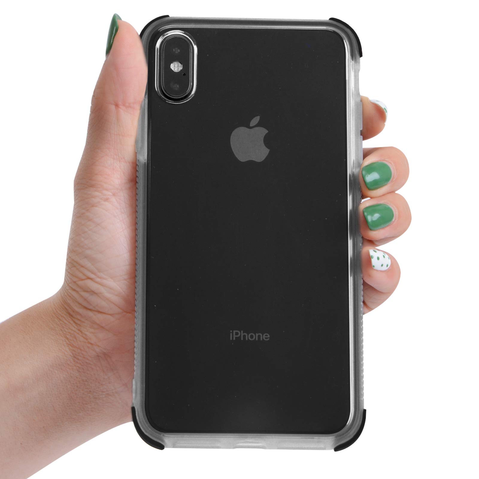 Voilamart iPhone X Case, iPhone Xs Case Crystal Clear Transparent Anti-Slick/Protective Case for iPhone X/Xs 5.8 Inch, Black