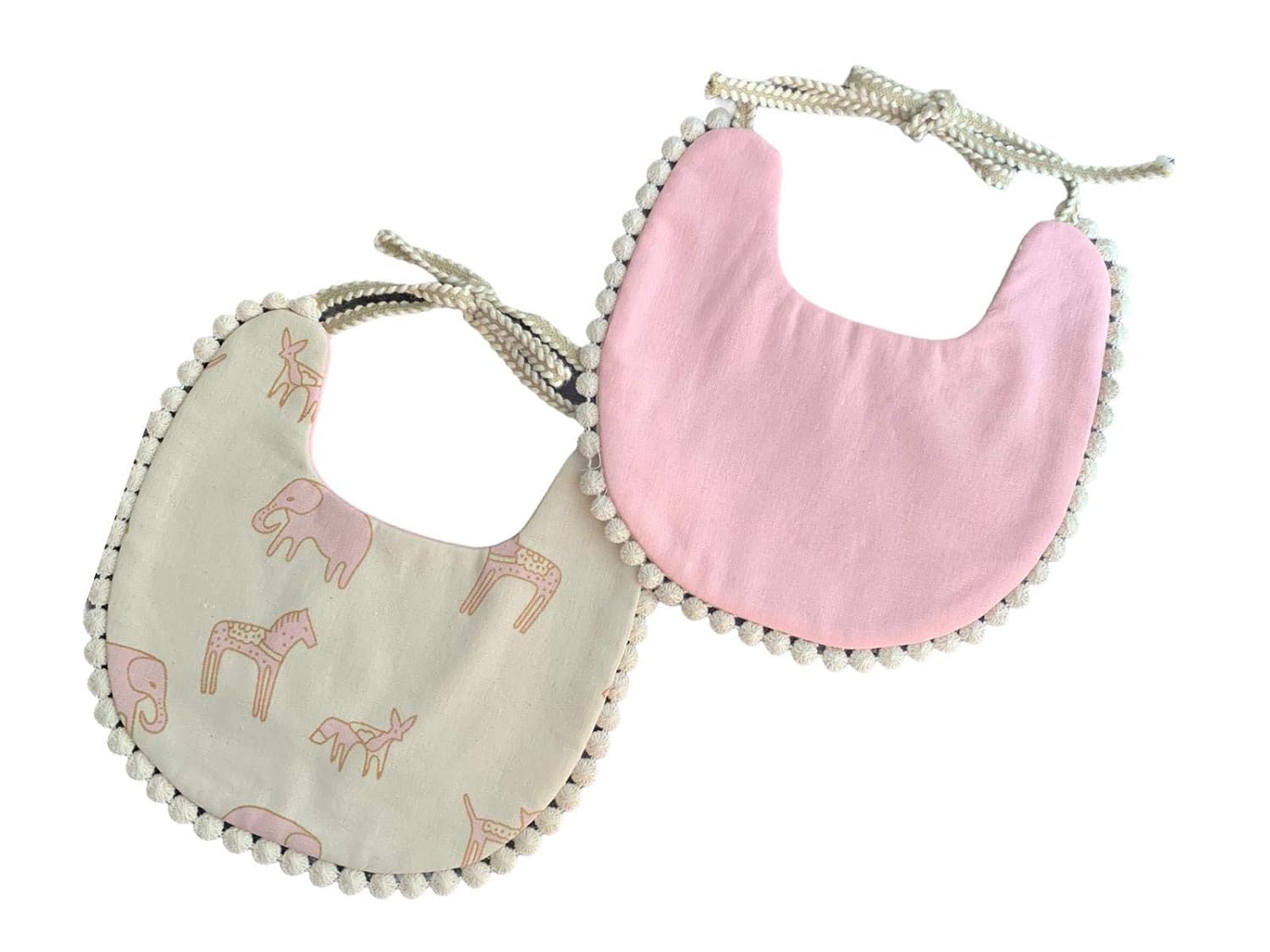 pink baby bibs