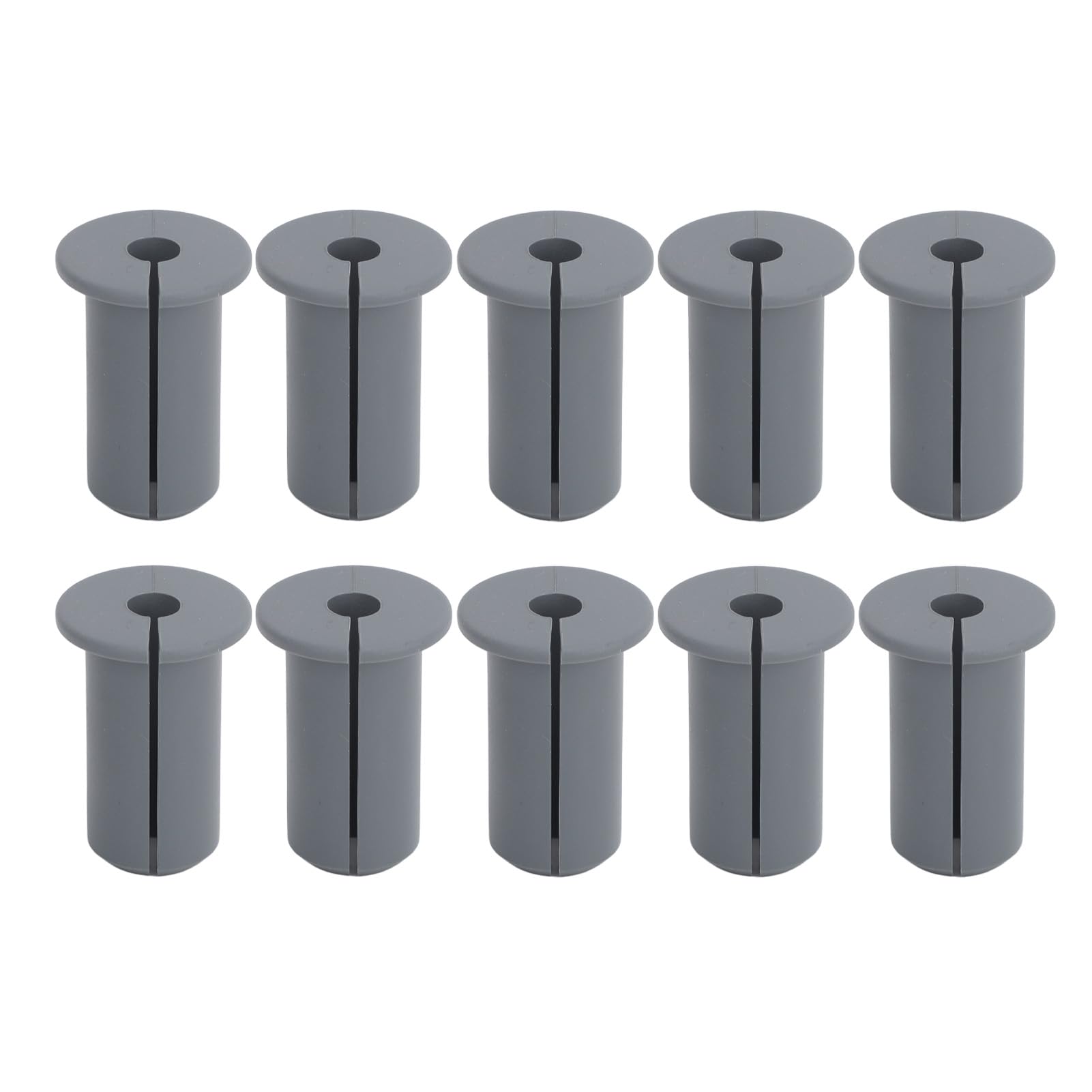 MENDUNER 10pcs Cable Routing Kit, Silicone Wall Grommet Bushings - Cable Wall Pass for Ethernet Series Cable - 0.75inch Diameter (Grey 74610‑53030‑A1) — image 1