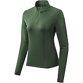 TERODACO Women's Athletic Pullover Jacket Quarter Zip Tennis Shirts Lightweight Running Workout Base Layer Tops