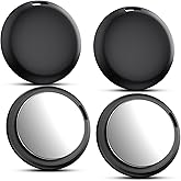 Air Tracker Tags 4 Pack - Bluetooth Wallet Tracker, Keys Finder Work with Apple Find My (iOS Only), Smart Item Locator Tags for Luggage, Backpack, Phone (Black)