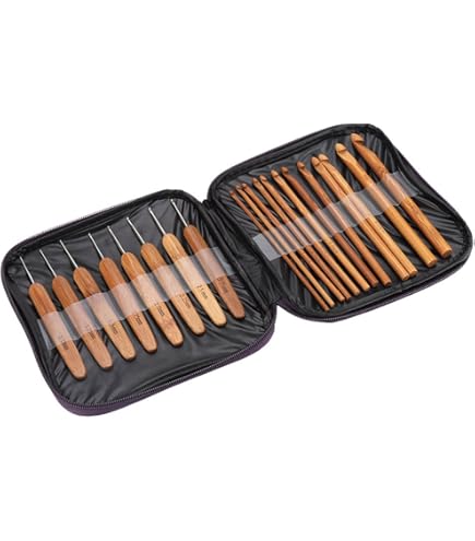 12pcs Crochets à Crochet En Bois, Natrual Safe Wood Crochet Set, Kit à