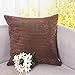 Home Brilliant Brown Throw Pillow Cover 18 x 18 Solid Supersoft Corduroy Stripes Square Throw Pillow for Couch S ofa Bedroom Living Room Chair, 18x18 inches (45cm), Brown