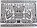 5 A3 Sheets Self Adhesive Decal Stencils For Henna Temporary Tattoo Reusable DIY Transfer Arabic Arabian Tattoo Tattoos Stickers Black Waterproof Sticker Body Henna Stencils Stencil Temples Body
