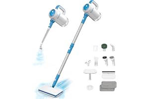 Czlife Z7 Steam Mop for Floor Cleaning, 13-in-1 Handheld Steam Cleaner for Home Tile Grout Hardwood Laminate Furniture Couch Clothes Carpet, Multi-Purpose Floor Steamer Machine, Corded (Blue)