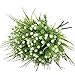 HOGADO Artificial Plants, 4pcs Faux Baby's Breath Fake Gypsophila Shrubs Simulation Greenery Bushes Wedding Centerpieces Table Floral Arrangement Bouquet Filler White