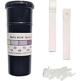 Accuvin Malic Acid Test Strip Kit, 0-500 mg/L, 10 Tests | Malolactic Fermentation (MLF), Made in USA, for measuring red and white wines