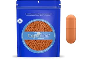 Capsuline Colored Size 00 Empty Vegan Capsules - 1000 Count - Empty Veggie Pill Capsules - DIY Vegetable Capsule Filling - Empty Caps - Kosher and Halal Certified - Non-GMO Certified (Peach) - 1000
