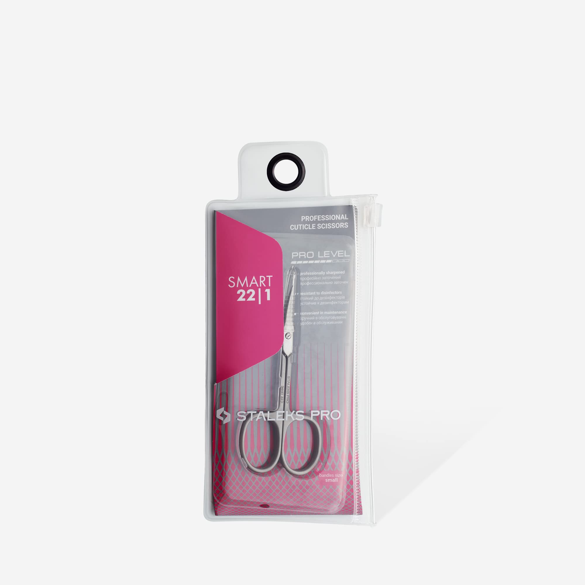 STALEKS PRO Smart 22 Type 1 Professional Cuticle Scissors - Pack of 1 - Model SS-22/1