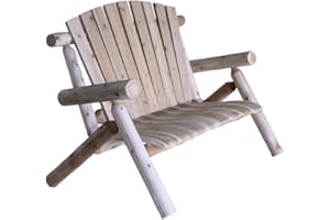 Lakeland Mills 4-Foot Cedar Log Love Seat, Natural