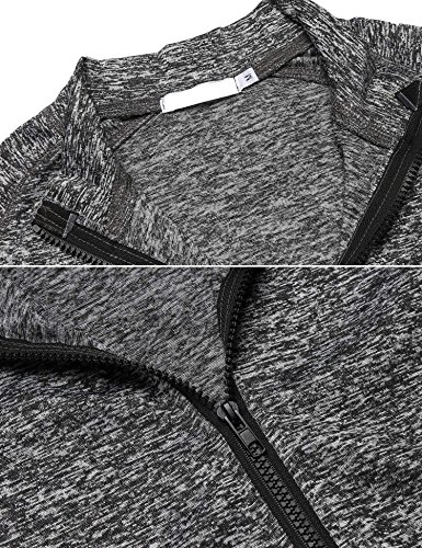 Unibelle Women's Active Full Zip Running Cycling Yoga Jacket with Thumb Holes - Thumbnail 6