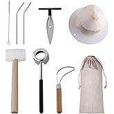 Coconut Opener Tool Set for Young Coconut - Coconut Opener Kit with Hammer - Food Safe Stainless Steel Coconut Opener Tools&R