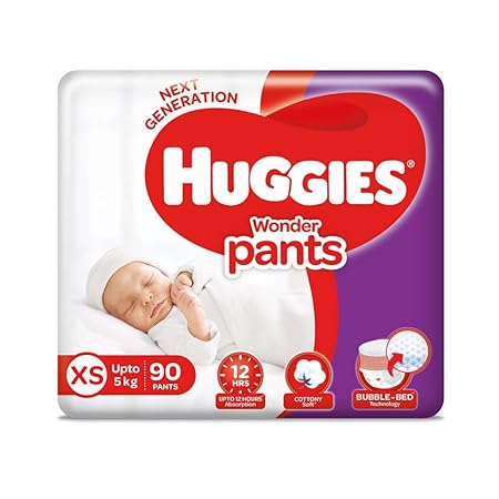 Huggies Wonder Pants, Extra Small (XS) Size Diapers, 90 Count