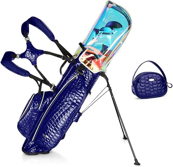 Golf bag, Golf Club Stand Bag, Unisex PU Waterproof Large Capacity