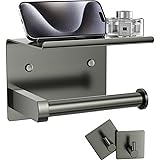 Tindbea Toilet Paper Holder with Phone Shelf