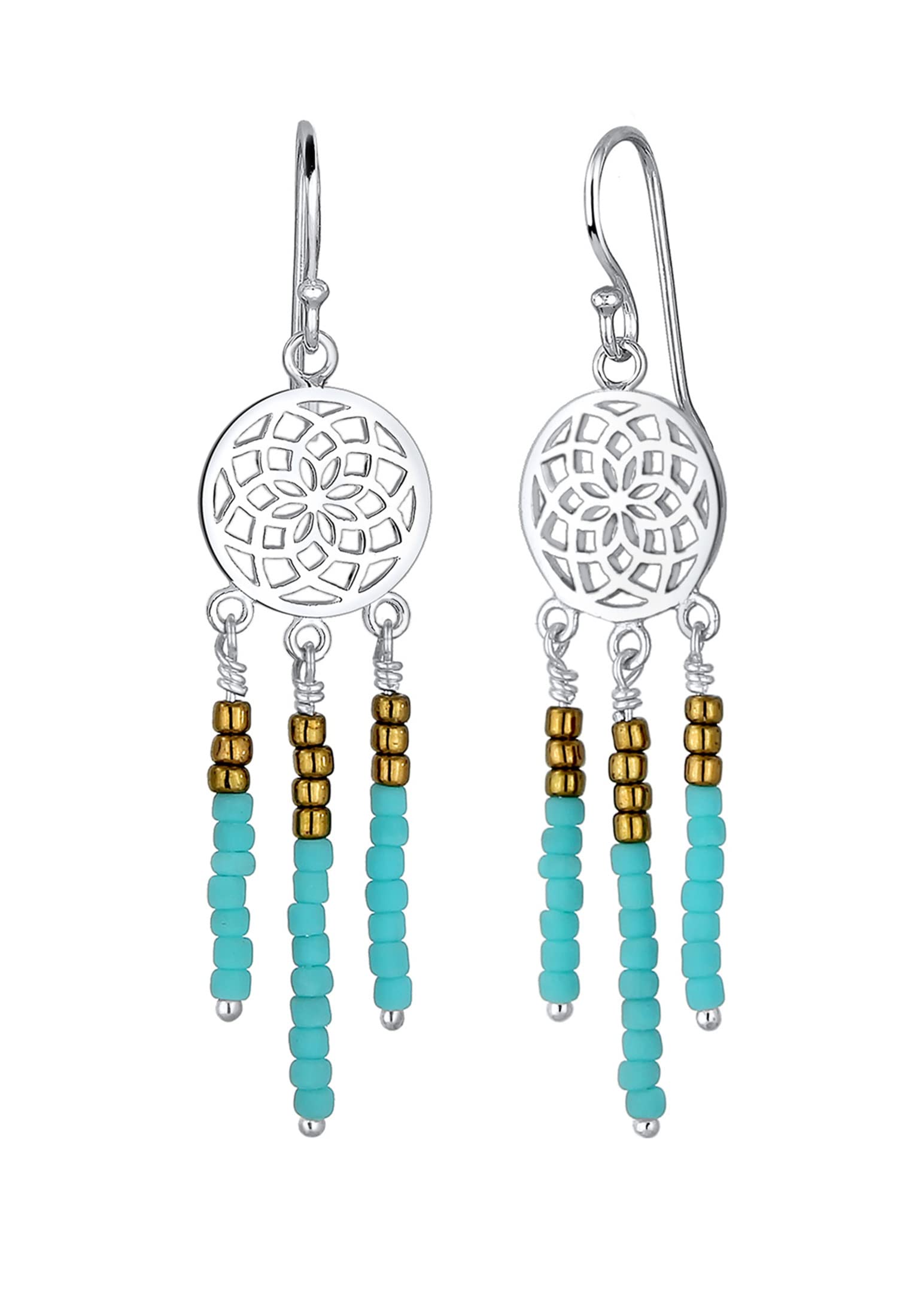 Elli Women Dangle Ornament Boho Festival 925 Sterling Silver Earrings