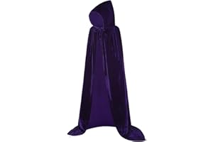 ALIZIWAY Hooded Cape Plus Size Deluxe Velvet Cosplay Cloak with Hood for Adults Halloween Christmas