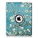 Fintie iPad 2/3/4 Case - 360 Degree Rotating Stand Smart Case Cover for Apple iPad with Retina Display (iPad 4th Generation), The New iPad 3 & iPad 2 (Automatic Wake/Sleep Feature) - Blossom